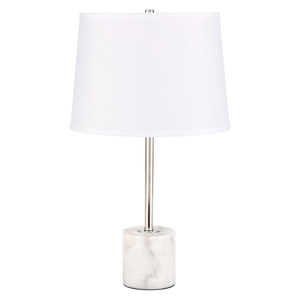 Elegant Kira 1 Light Table Lamp - Polished Nickel (TL3039PN)