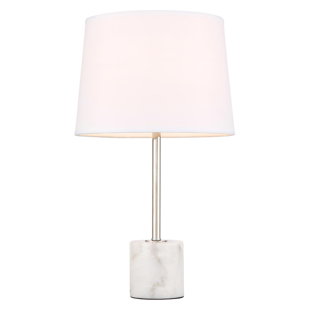 Elegant Kira 1 Light Table Lamp - Polished Nickel (TL3039PN)