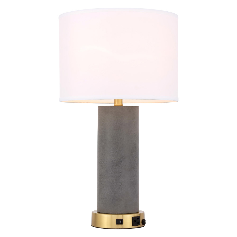 Elegant Chronicle 1 Light Table Lamp - Brushed Brass (TL3045BR)