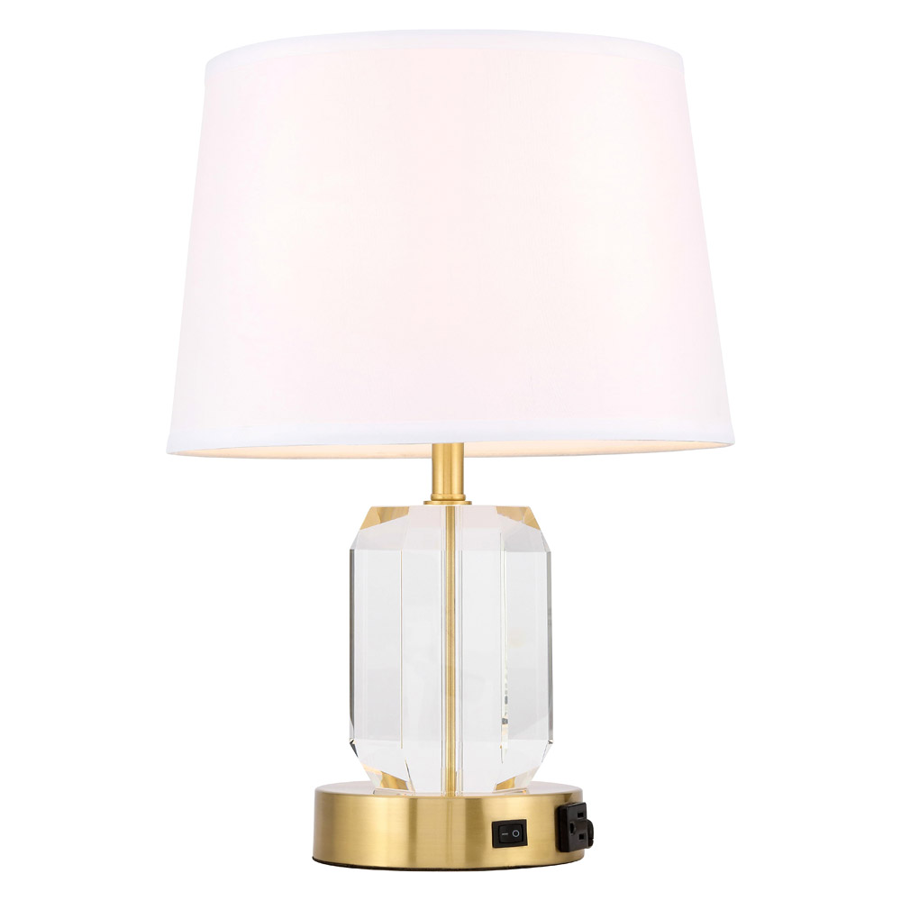 Elegant Wendolyn 1 Light Table Lamp - Brushed Brass (TL3047BR)