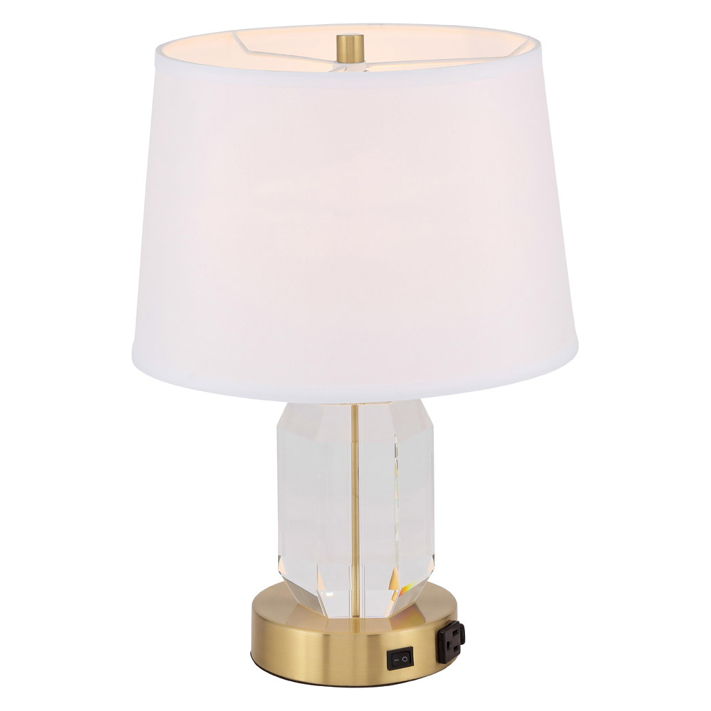 Elegant Wendolyn 1 Light Table Lamp - Brushed Brass (TL3047BR)