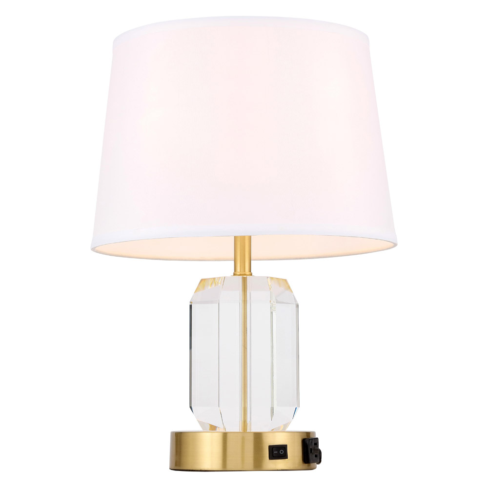 Elegant Wendolyn 1 Light Table Lamp - Brushed Brass (TL3047BR)