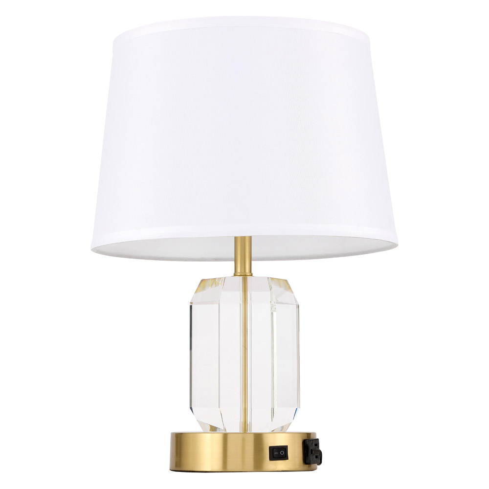 Elegant Wendolyn 1 Light Table Lamp - Brushed Brass (TL3047BR)