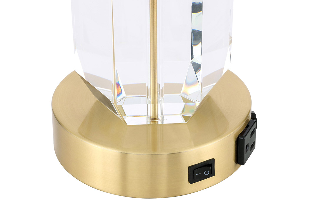 Elegant Wendolyn 1 Light Table Lamp - Brushed Brass (TL3047BR)