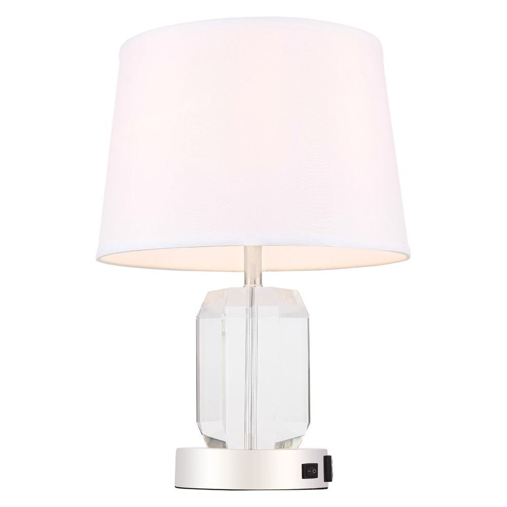 Elegant Wendolyn 1 Light Table Lamp - Polished Nickel (TL3047PN)