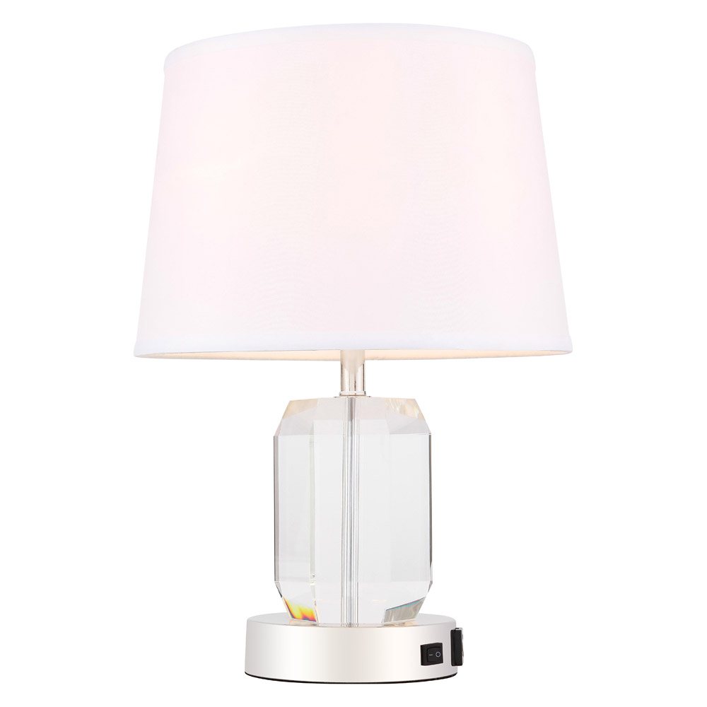 Elegant Wendolyn 1 Light Table Lamp - Polished Nickel (TL3047PN)