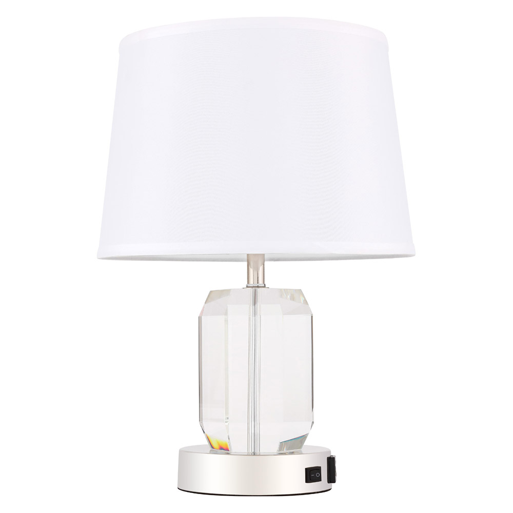 Elegant Wendolyn 1 Light Table Lamp - Polished Nickel (TL3047PN)