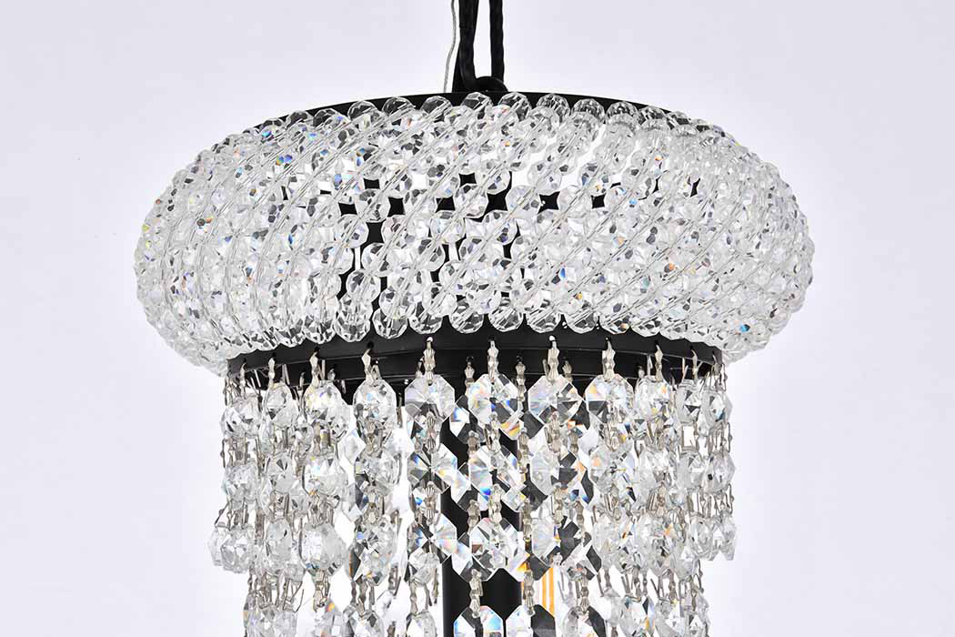 Elegant Pendant Light - Black, L 16" (V1800D16BK-RC)