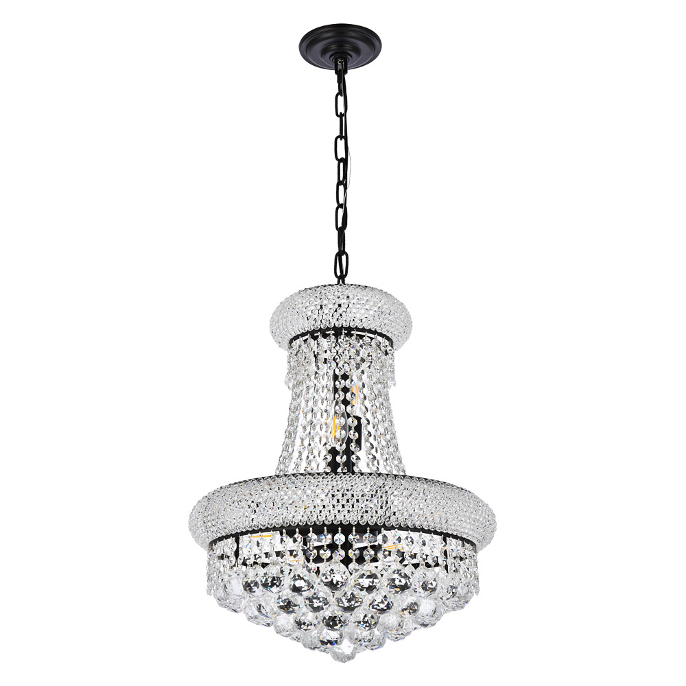 Elegant Pendant Light - Black, L 16" (V1800D16BK-RC)