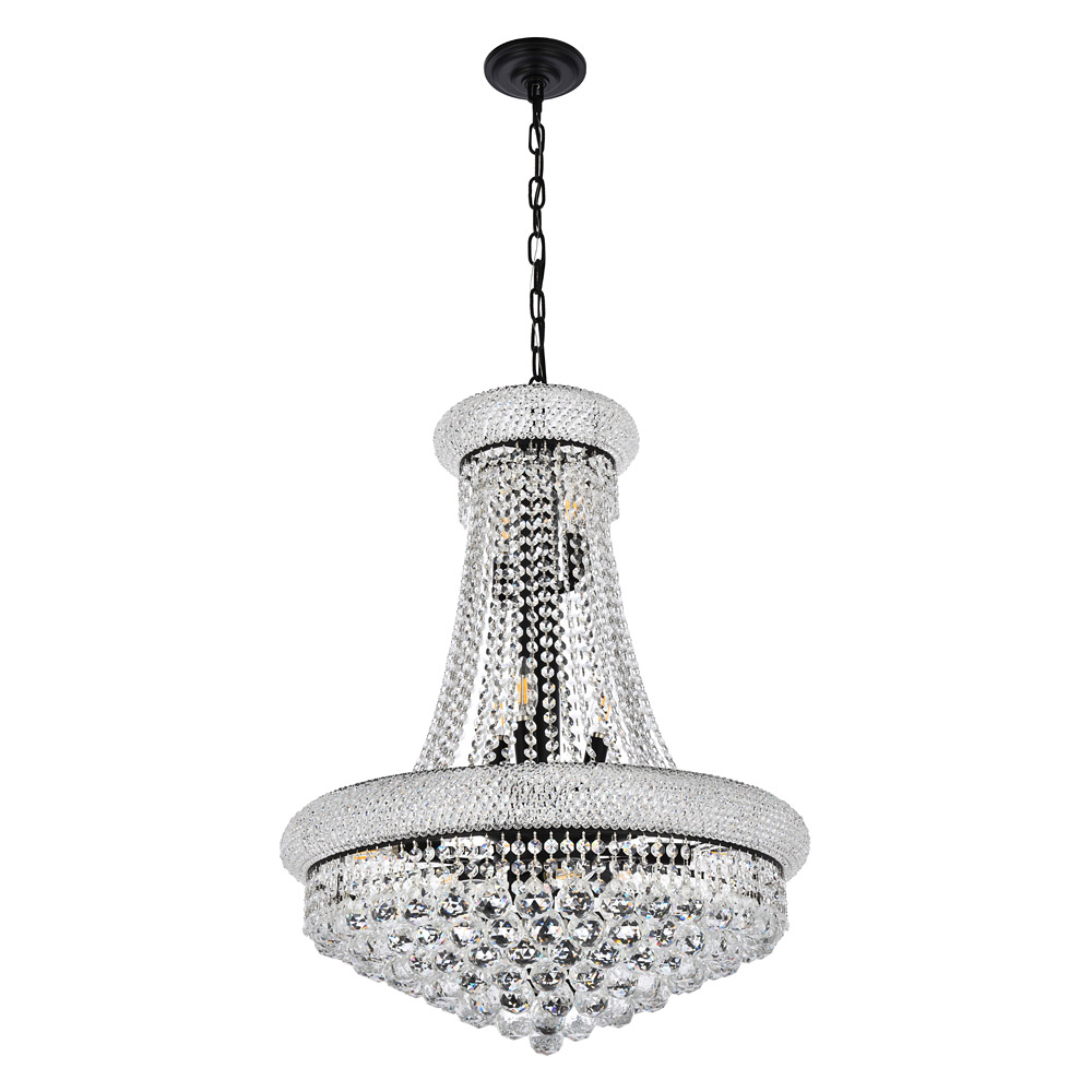 Elegant Pendant Light - Black, L 24" (V1800D24BK-RC)