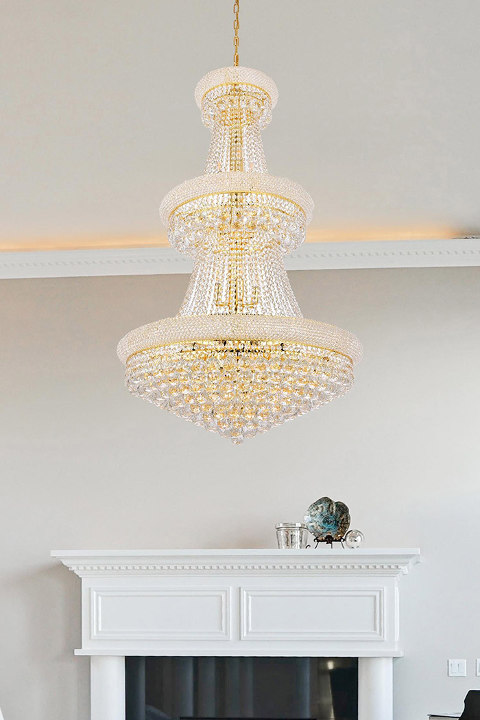 Elegant Chandelier - Gold/RC, L 30" (V1800G30G-RC)