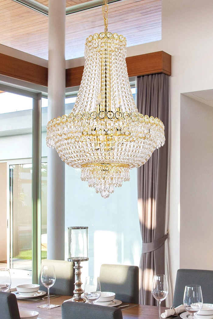 Elegant Pendant Light - Gold, L 20" (V1900D20G-RC)