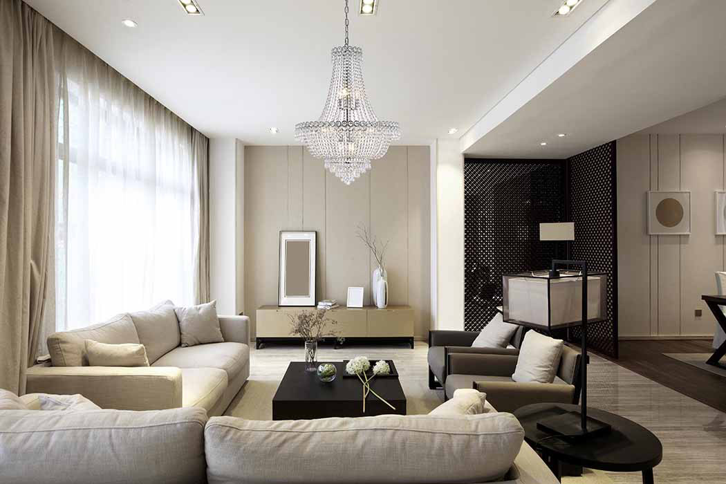 Elegant Pendant Light - Chrome, L 24" (V1900D24C-RC)