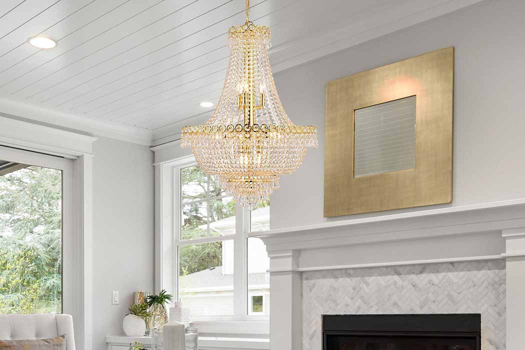 Elegant Pendant Light - Gold, L 24" (V1900D24G-RC)