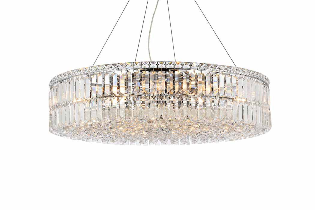 Elegant Chandelier - Chrome/RC, L 32" (V2030D32C-RC)