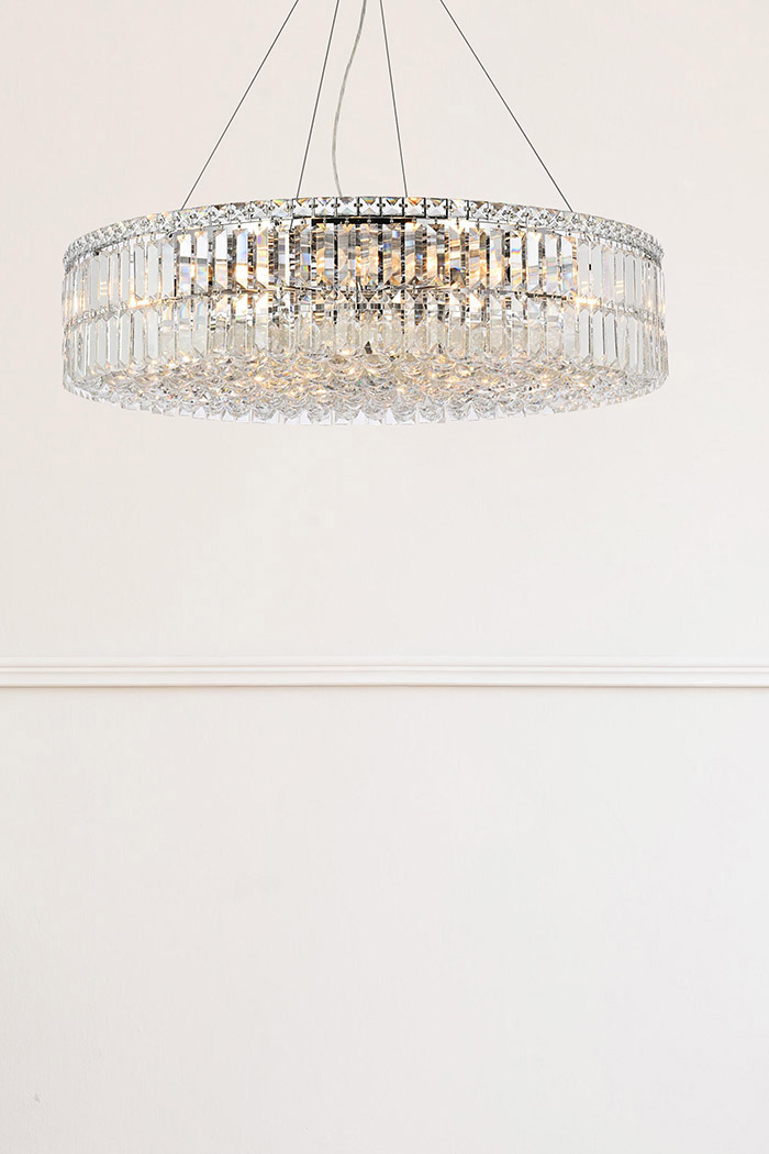 Elegant Chandelier - Chrome/RC, L 32" (V2030D32C-RC)