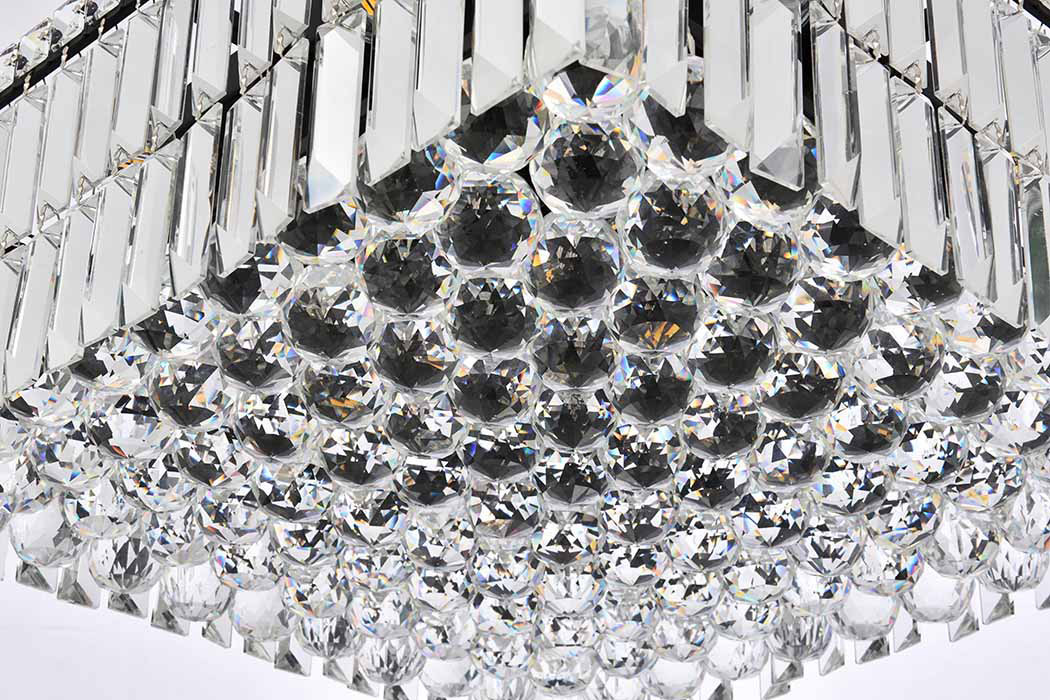 Elegant Chandelier - Black, L 20" (V2032D20BK-RC)