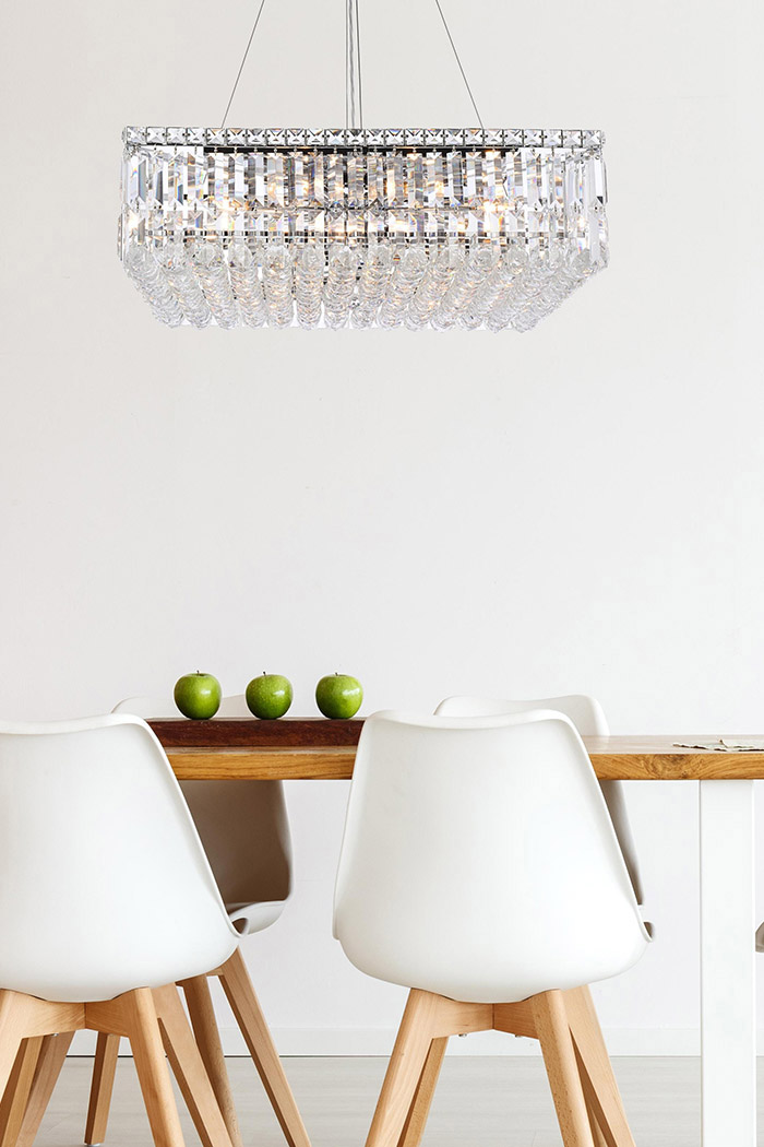 Elegant Chandelier - Chrome, L 24" (V2032D24C-RC)