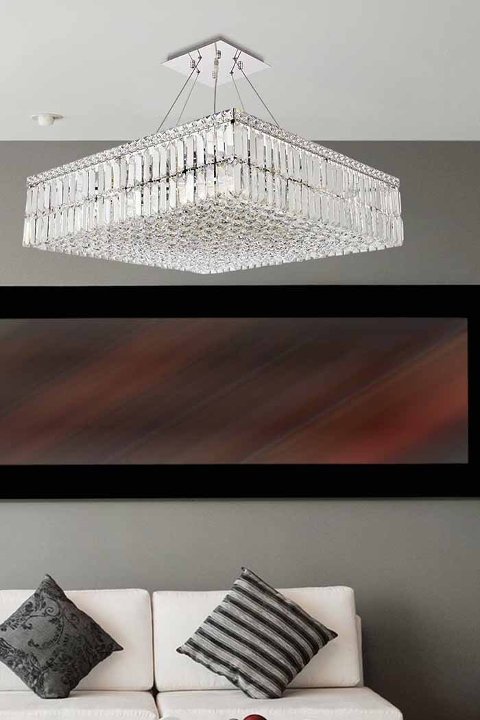 Elegant Chandelier - Chrome, L 28" (V2032D28C-RC)