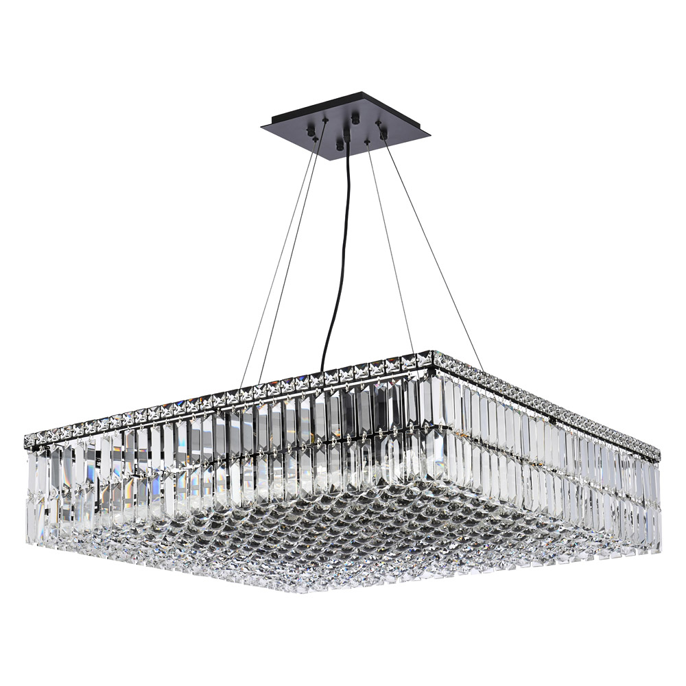 Elegant Chandelier - Black, L 32" (V2032D32BK-RC)