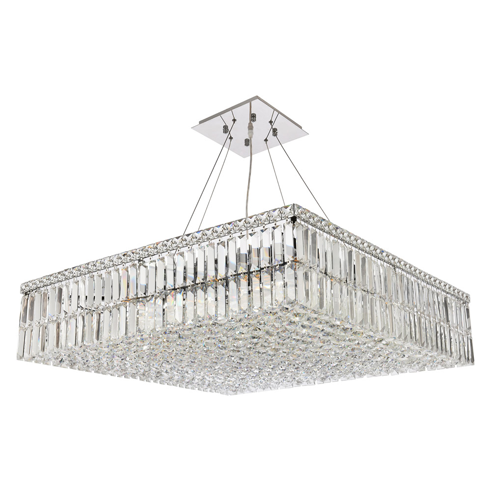 Elegant Chandelier - Chrome, L 32" (V2032D32C-RC)