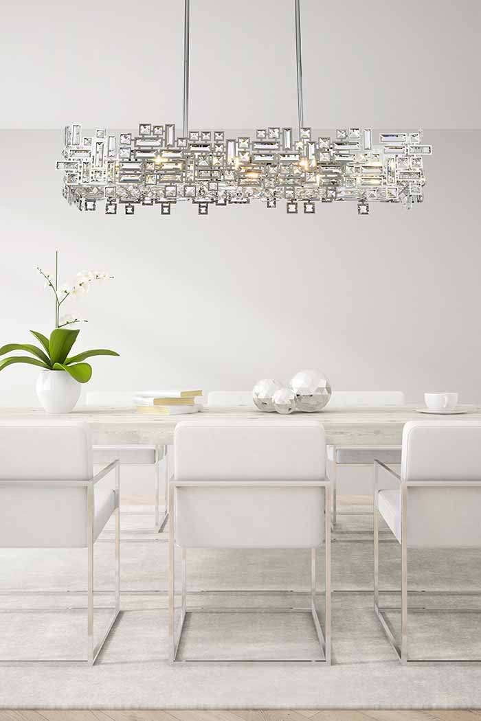 Elegant Pendant Light - Chrome, L 14" (V2100G44C-RC)