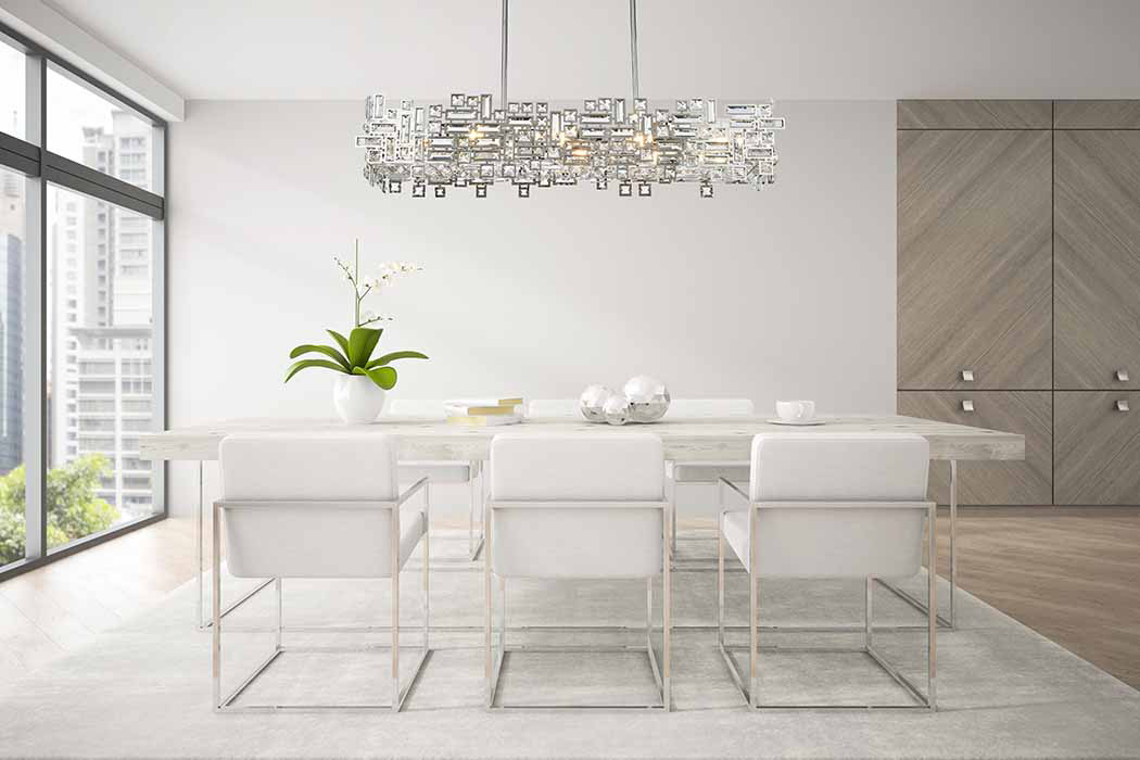 Elegant Pendant Light - Chrome, L 14" (V2100G44C-RC)