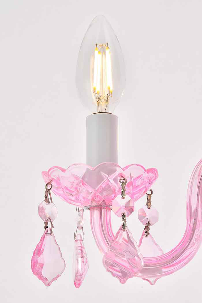 Elegant Pendant Light - Pink/Rosaline (V7804D15PK-RO-RC)