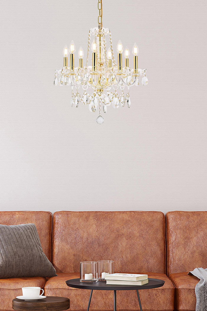 Elegant Chandelier - Gold (V7838D20G-RC)