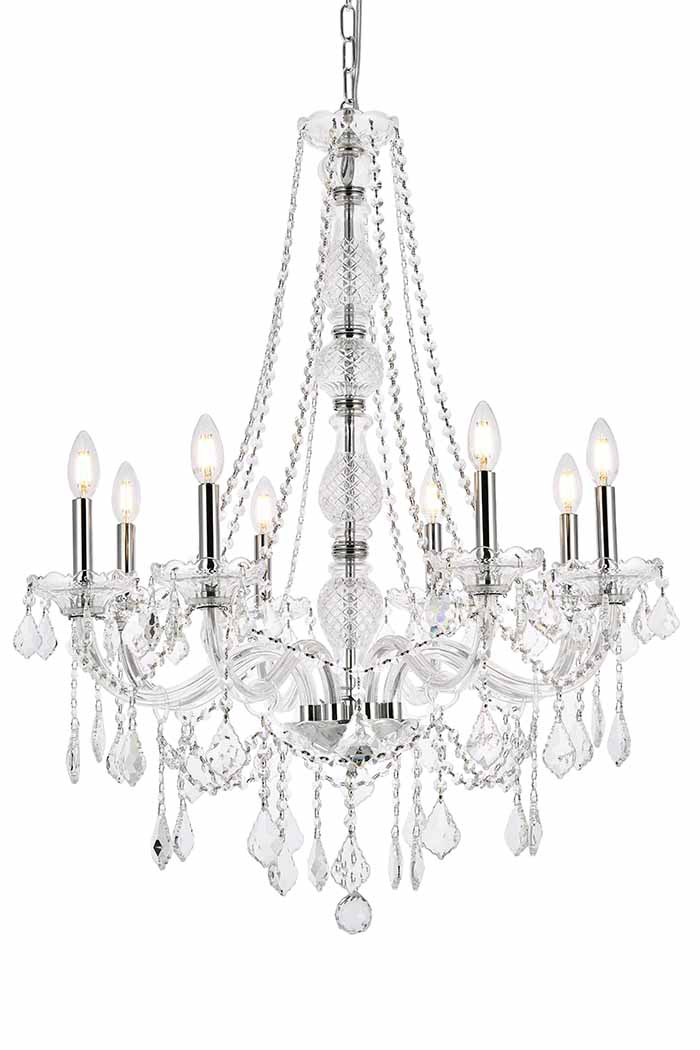 Elegant Chandelier - Chrome, L 28" (V7858D28C-RC)