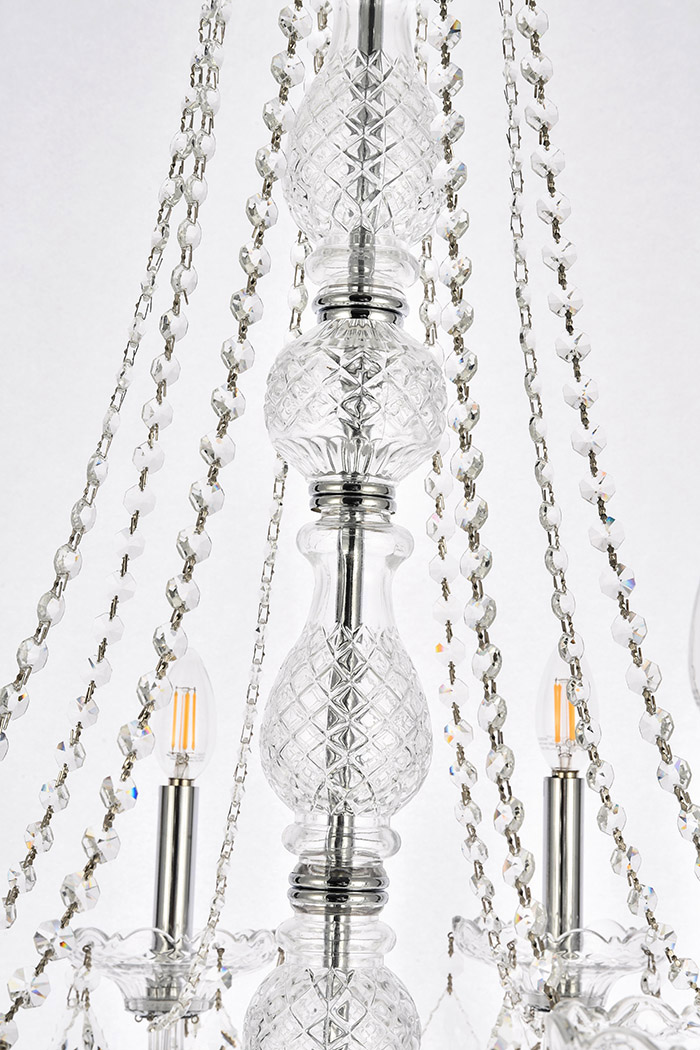 Elegant Chandelier - Chrome, L 28" (V7858D28C-RC)