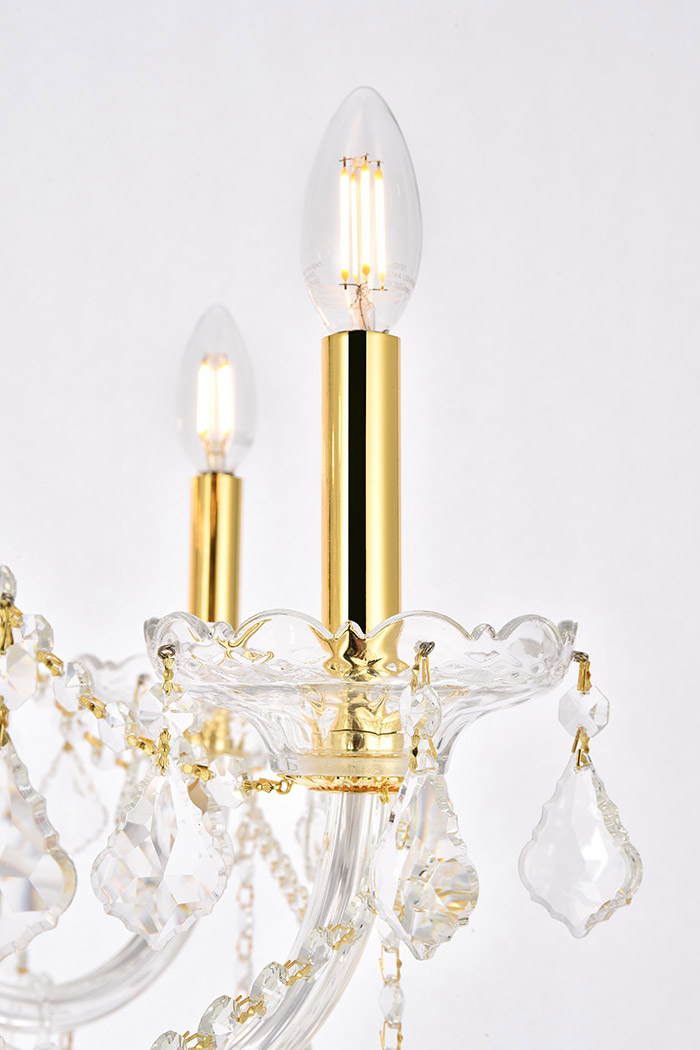 Elegant Chandelier - Gold, L 28" (V7858D28G-RC)