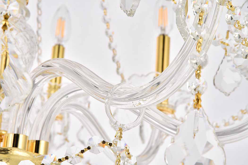 Elegant Chandelier - Gold, L 28" (V7858D28G-RC)