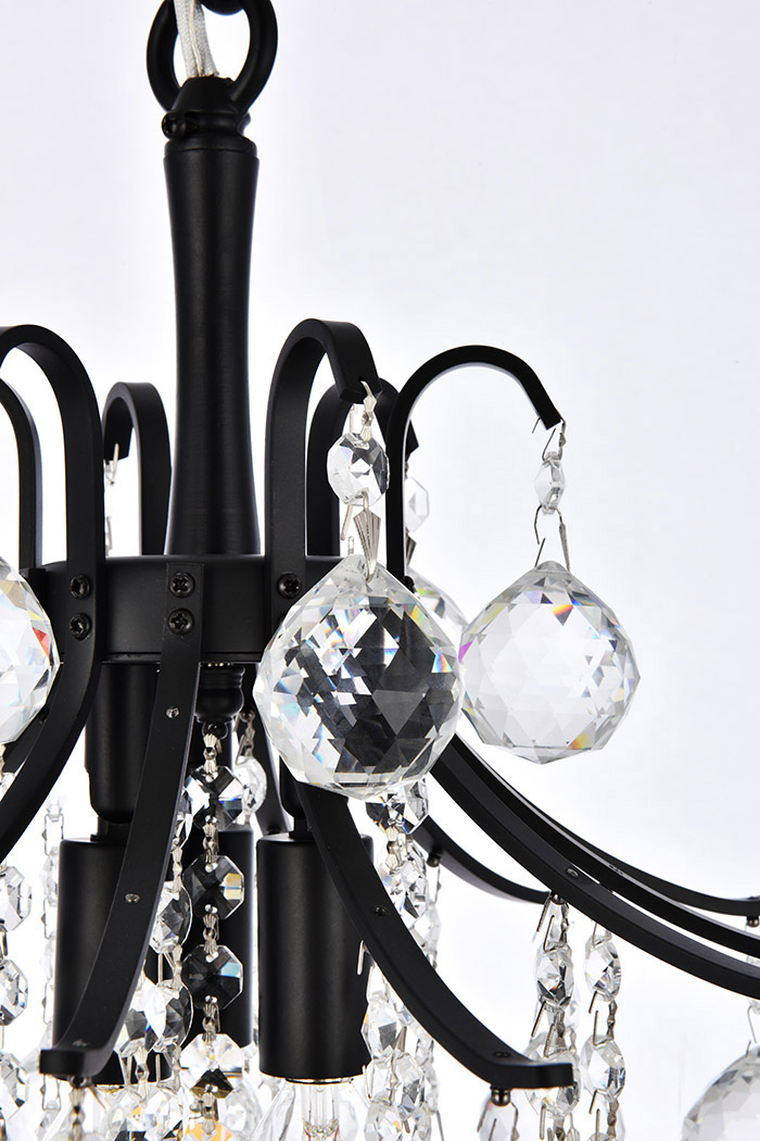 Elegant Pendant Light - Black, L 12" (V8000D12BK-RC)