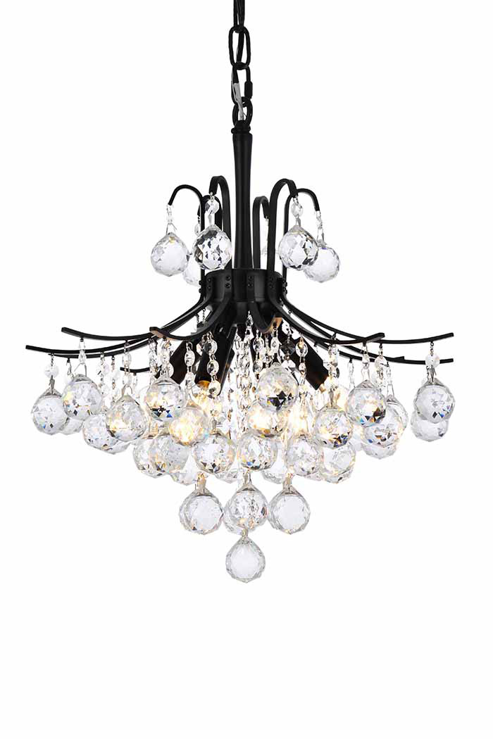 Elegant Pendant Light - Black, L 16" (V8000D16BK-RC)