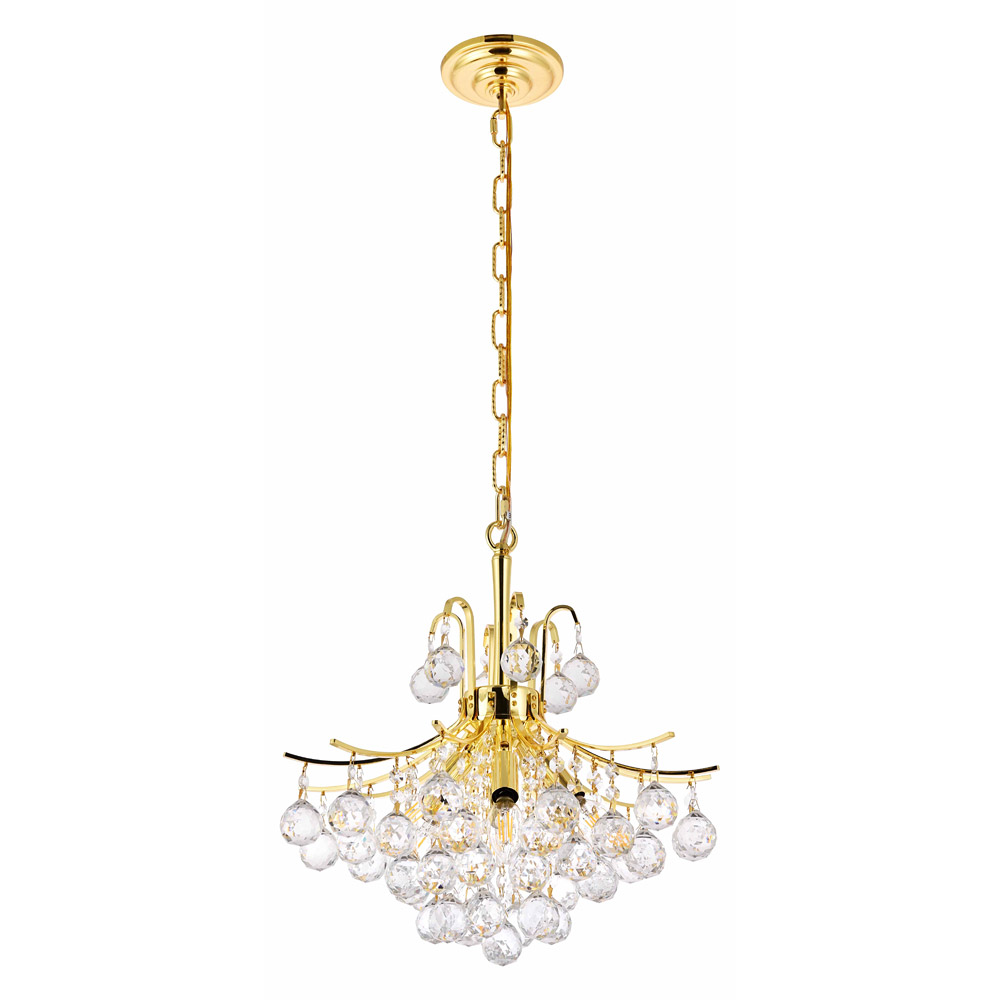 Elegant Pendant Light - Gold, L 16" (V8000D16G-RC)