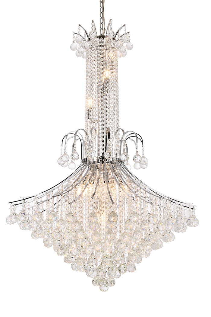 Elegant Chandelier - Chrome, L 35" (V8006G35C-RC)