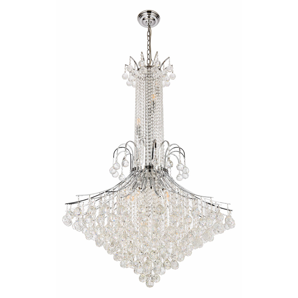 Elegant Chandelier - Chrome, L 35" (V8006G35C-RC)