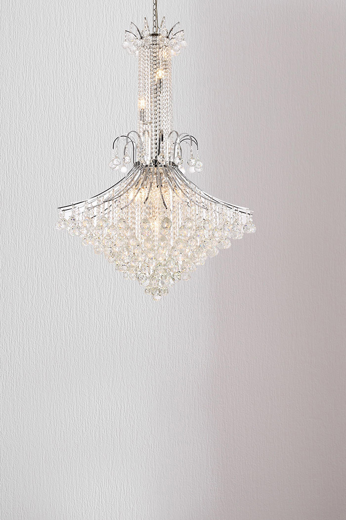 Elegant Chandelier - Chrome, L 35" (V8006G35C-RC)