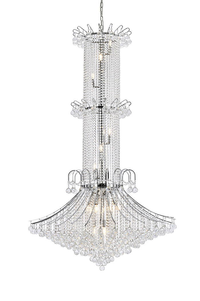 Elegant Chandelier - Chrome, L 44" (V8008G44C-RC)