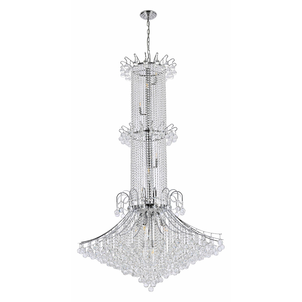 Elegant Chandelier - Chrome, L 44" (V8008G44C-RC)