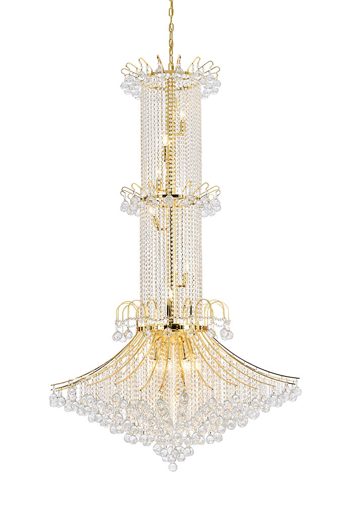 Elegant Chandelier - Gold, L 44" (V8008G44G-RC)