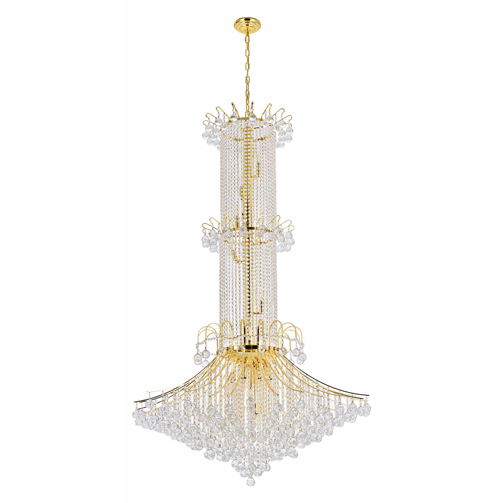 Elegant Chandelier - Gold, L 44" (V8008G44G-RC)