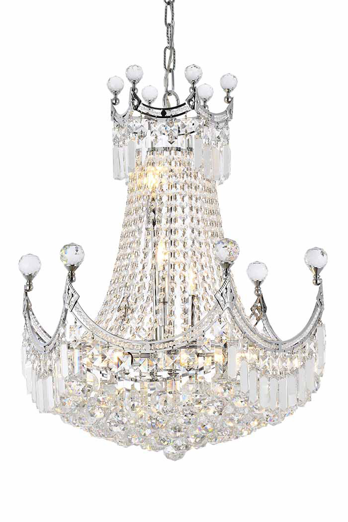 Elegant Chandelier - Chrome, L 20" (V8949D20C-RC)