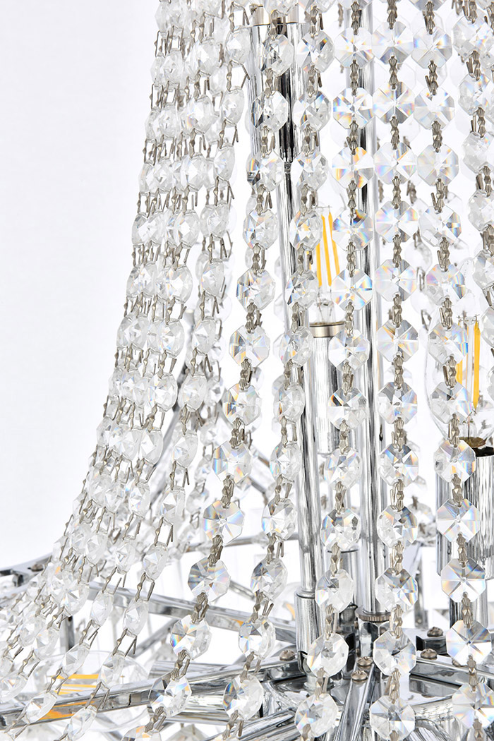 Elegant Chandelier - Chrome, L 20" (V8949D20C-RC)