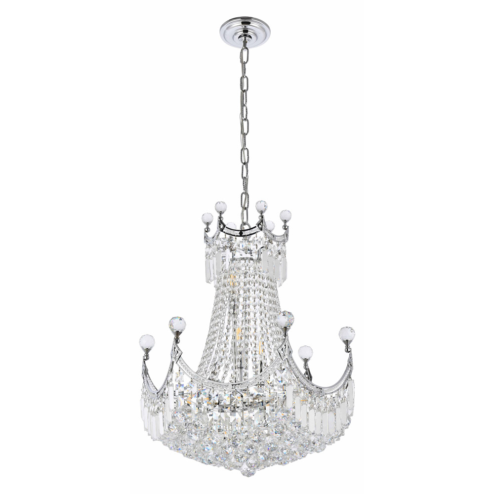 Elegant Chandelier - Chrome, L 20" (V8949D20C-RC)