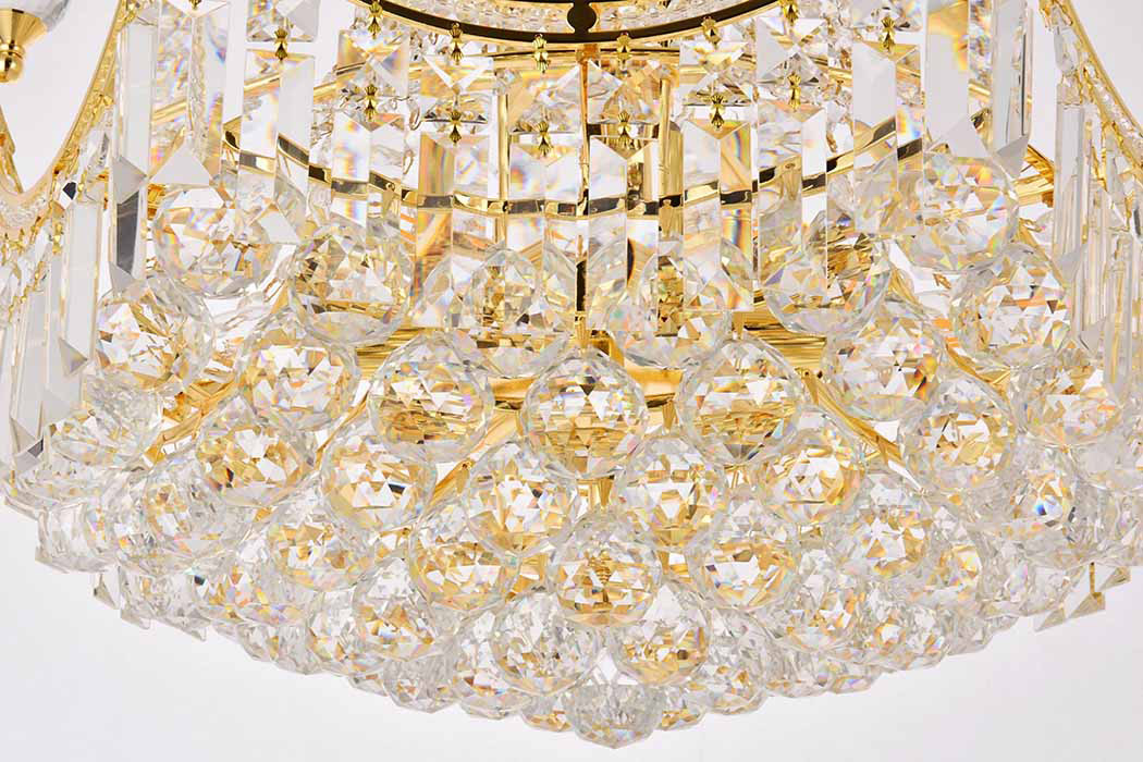 Elegant Chandelier - Gold, L 20" (V8949D20G-RC)