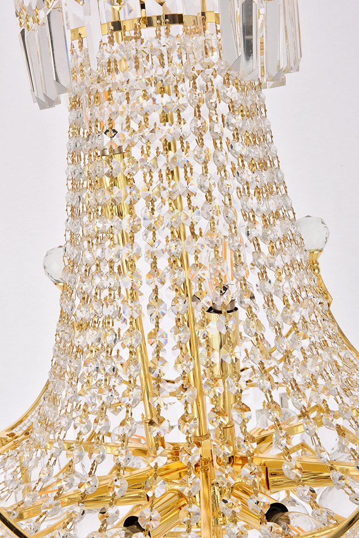 Elegant Chandelier - Gold, L 20" (V8949D20G-RC)