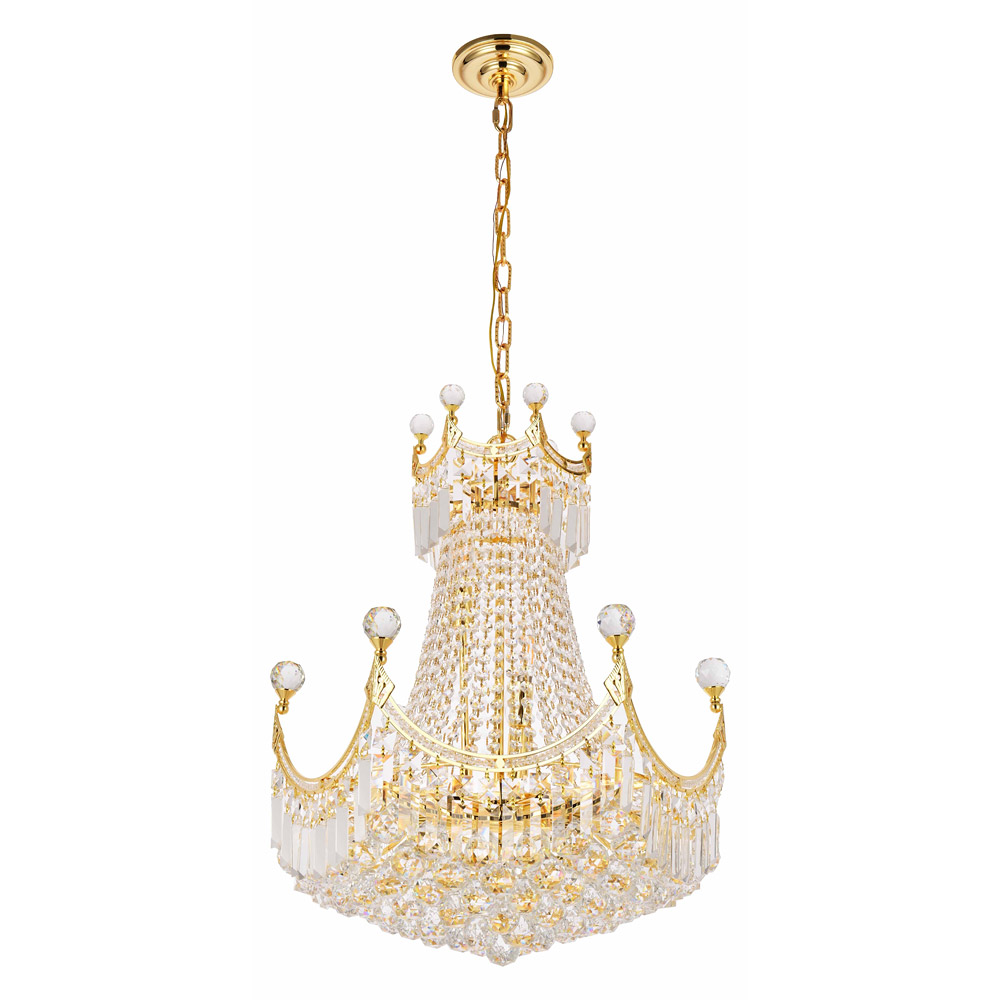 Elegant Chandelier - Gold, L 20" (V8949D20G-RC)