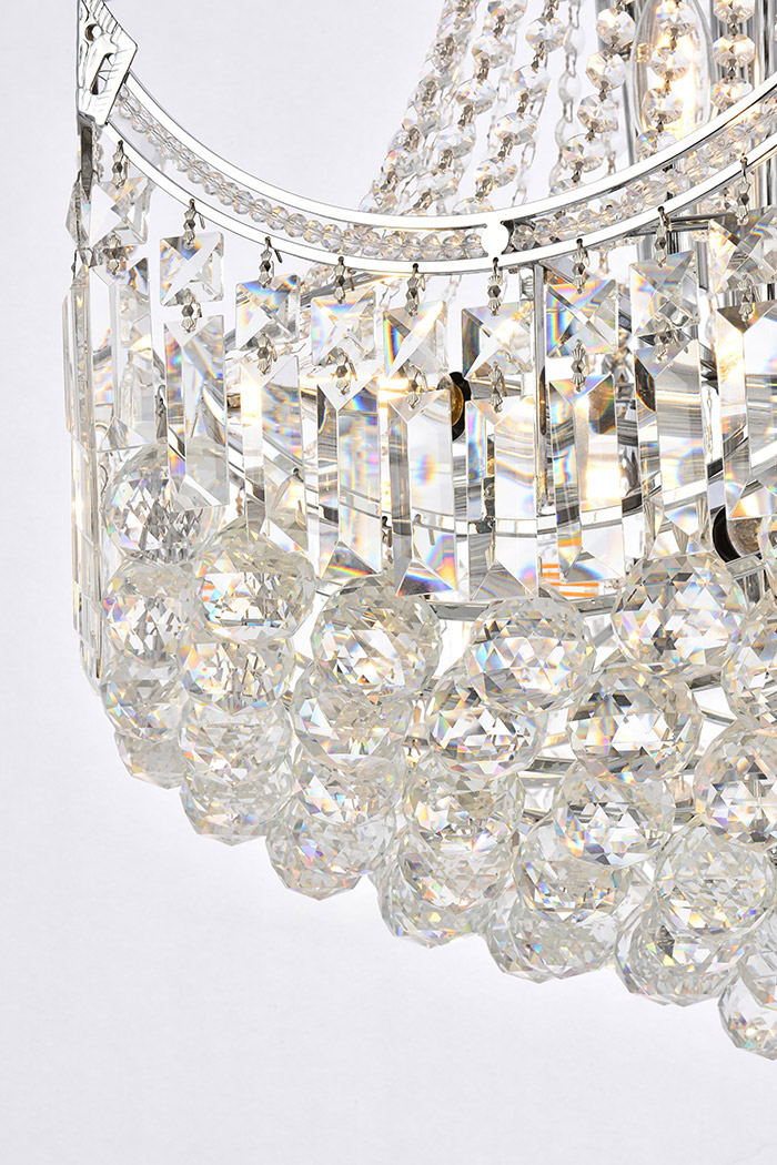 Elegant Chandelier - Chrome, L 24" (V8949D24C-RC)